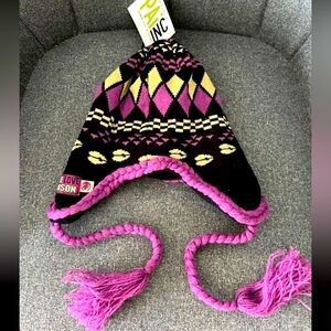 Peace Love and Venison Earflap Trapper Hat Tassels Laplander Ski Deer Hunting